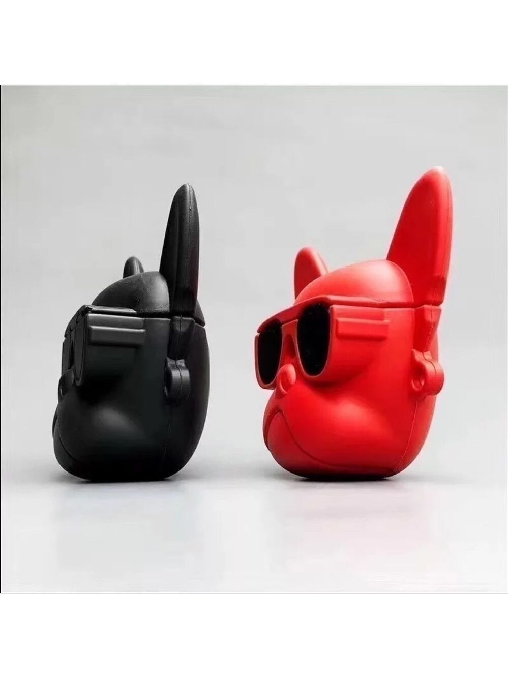 Red AirPods Pro Only - Adorable Frenchie Bulldog Case Earbuds Case - Picture 5 of 7